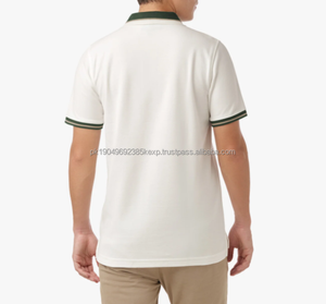 Camiseta Polo para Hombre 100% Algodón con Cuello de Botones, Colores en Contraste y Rayas, Tejido de Punto Transpirable, Suministro ODM, Envío DDP - Product Image 2