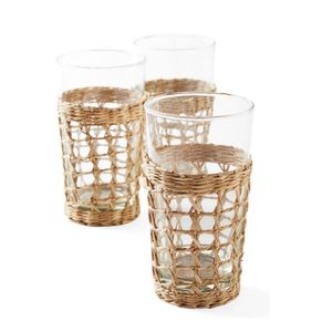 Natural Hyacinth Glass Holder For Home Dining Decor Tumbler <b>Storage</b> And Rustic Table Display - Product Image 5