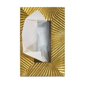Modern Golden Steel <b>Tissue</b> Box & Napkin Holder Rectangular Decorative Handmade Eco-Friendly for Home Restaurant <b>Wedding</b> Bar Use - Product Image 4