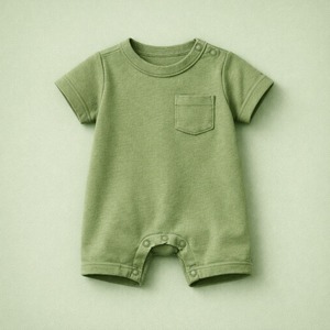 Mameluco de Bebé Unisex 100% Algodón Personalizable, Manga Corta, Suave y Transpirable, Ropa Cómoda para Uso Diario de Recién Nacidos - Product Image 1