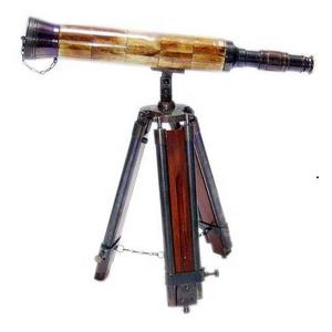 Funda de buena calidad para decoración de telescopio, decoración del hogar, binoculares de latón antiguo marino victoriano 6 con binocular Vintage de cuero - Product Image 4