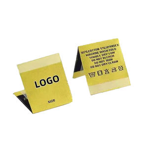 Etiqueta Tejida Damasco con Logotipo de Marca Privada para Ropa, Etiqueta de Tela Personalizada para Prendas - Product Image 1