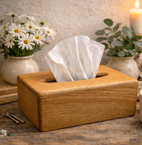Organisateur de papier en bois de forme unique, boîte de rangement pour voiture, support de mouchoirs en papier, utilisation pour salon et cuisine - Product Image 4