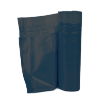 Bolsa de basura de galón de polietileno biodegradable ecológica para exteriores, bolsa de basura Industrial negra grande, rollos de sacos de basura de plástico