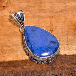 จี้ดูมอร์เทียไรต์ เงินแท้ 925 รูปทรงหยดน้ำ ประดับพลอย สร้อยคอทำมือ ดีไซน์โดดเด่น ของขวัญเครื่องประดับสุดพิเศษสำหรับผู้หญิง - Product Image 5