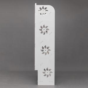 Scarpiera Bianca RT a Quattro Ripiani con Design in Legno e Pannelli in Plastica Intagliati a Smusso - Product Image 3