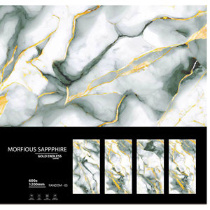 Carreaux de sol et de mur en porcelaine dorée de luxe, format grand carrelage 600x1200, pour villa, appartement, hôtel, bureau - Product Image 1