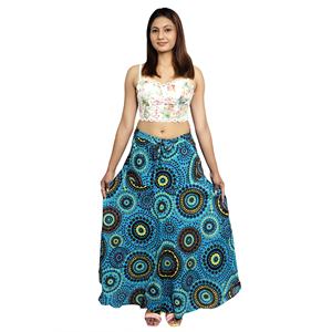 Indian Hand Block Printed Long Free <b>Skirt</b> Dress for Women Bohemian Maxi <b>Skirt</b> Beach Dress - Product Image 1
