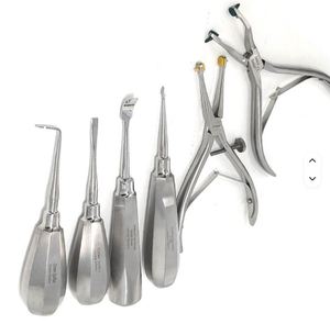 Kit de 6 pièces de qualité supérieure en acier inoxydable pour l'extraction manuelle de couronnes dentaires, comprenant pinces, écarteurs, séparateurs et élévateurs, pour la dentisterie allemande - Product Image 3
