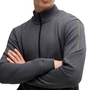 Chándal moderno de sublimación para hombre con cremallera, ropa deportiva de manga larga con top con cremallera y pantalones a juego para entrenamiento deportivo. - Product Image 6