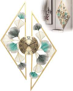 นาฬิกาแขวนผนังสไตล์โมเดิร์นโบราณ รุ่น Golden Harmony Diamond Metal Abstract Needle Display สำหรับตกแต่งบ้าน ห้องนั่งเล่น สร้างบรรยากาศ - Product Image 5