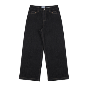 Pantalon en jean vintage à jambe large pour homme en polyester/coton, qualité supérieure, résistant à la décoloration, brodé, idéal pour l'été – Vente en gros - Product Image 1