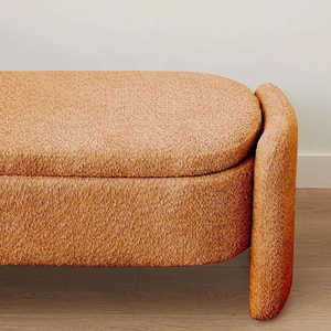 Nahla Contemporary Minimalist Lift Top Organisateur de banc de rangement pour le salon, l'entrée et la chambre à coucher - Product Image 3