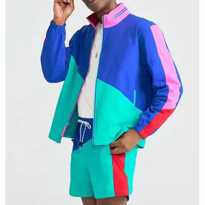 Chaqueta Deportiva Cortavientos con Bloques de Color, Diseño Personalizado, MOQ Bajo, Transpirable, Ligera, de Secado Rápido, en Stock - Product Image 2
