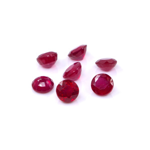 Rubis naturels de Bangkok, ronds calibrés de 6 mm, pierres précieuses de rubis naturelles facettées, prêtes à l'emploi pour la création de bijoux - Product Image 1