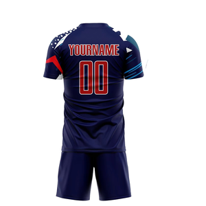 Uniforme de Fútbol Transpirable de Alto Rendimiento, 100% Poliéster, Jersey y Pantalones Cortos Deportivos Diseñados para Práctica Diaria y Torneos - Product Image 2