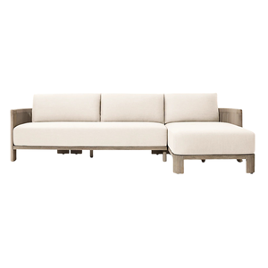 Conjunto de sofás de lujo contemporáneo para exteriores, sofá seccional de teca indonesiana con cojines suaves y cómodos para resort, villa, terraza y jardín. - Product Image 5
