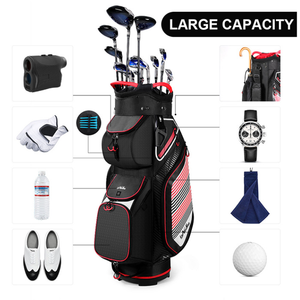Bolsa de Golf Ligera con 14 Compartimentos, de Alta Capacidad, Impermeable, de Nailon, Unisex, para Palos de Golf, Resistente, para Viajes y Ocio - Product Image 6