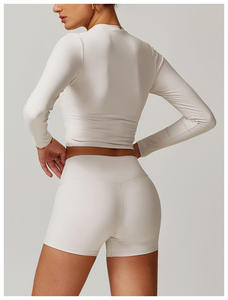 Camiseta Deportiva de Manga Larga para Mujer, Personalizada al por Mayor, para Entrenamiento, Yoga, Gimnasio, Ajustada, Elástica, Ropa Deportiva Activa - Product Image 5