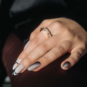 Women's Round Brilliant Cut Moissanite <b>Ring</b> Channel Setting Classic Engagement Jewelry - Product Image 4