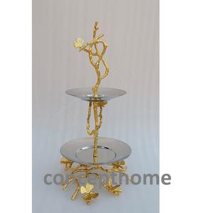 Soporte de metal de lujo para pasteles con acabado pulido, ideal para fiestas de alta gama, celebraciones especiales y decoraciones de eventos en hoteles. - Product Image 3