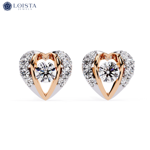 Boucles d'oreilles en diamant cultivé en laboratoire IGI, boucles d'oreilles personnalisées en diamant, or 14K/18K/blanc, or rose, boucles d'oreilles en diamant cultivé en laboratoire - Product Image 3
