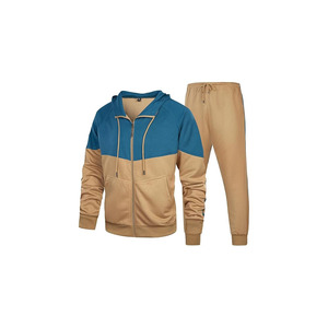 Ensemble de survêtement de course pour homme : veste zippée intégrale et pantalon – Tenue de sport athlétique pour l'entraînement, la gym et les loisirs – Coupe régulière et confortable - Product Image 1