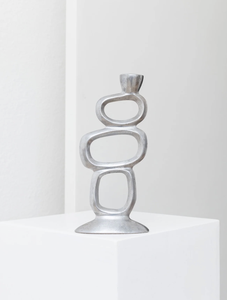 Porte-bougie moderne abstrait en métal, fait main, décoratif, pour table, pour la décoration de la maison et du salon - Product Image 2
