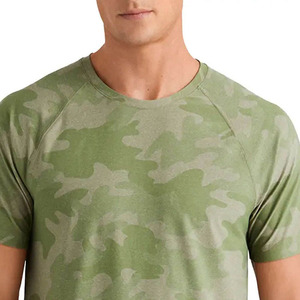 Camiseta de Hombre de Manga Corta, Cuello Redondo, Color Sólido, Spandex, Corte Regular, Tejido Jersey Informal, Antiarrugas, con Logotipo Frontal - Product Image 5