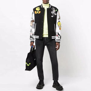 Chaqueta Varsity de Diseño Personalizado para Hombre, Estilo Urbano, Ropa de Invierno de Lona, Impermeable y Resistente al Viento - Product Image 1