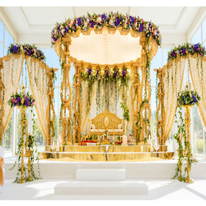 Stylish <b>Wedding</b> Wooden Carving Mandap Luxury Indian <b>Wedding</b> Wooden Mandaps Modern Multi-Cultural Indian <b>Wedding</b> Mandap - Product Image 1