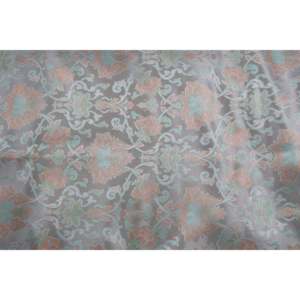 ผ้าลายทางเนื้อบรอกเคดน้ำหนักเบาขายเป็นหลา กว้าง 44 นิ้ว ลายดอกไม้สีเทา TFAB TANCHUI BRO07 267 - Product Image 3
