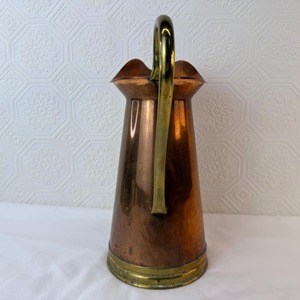 Vintage Copper Water <b>Jug</b> With Brass Handle And Base For <b>Drinks</b> Party Use 10–12.9 In Height Durable Metal Pitcher - Product Image 2