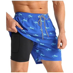 Shorts de bain personnalisés pour hommes, design sublimé, impression par sublimation, fabrication sur mesure, 100% polyester, fabricant de shorts de bain tendance. - Product Image 2