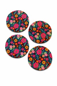 Premium MDF Enamel <b>Coaster</b> Set With Heat Resistant Surface For Dining <b>Table</b> Home Kitchen Decoration - Product Image 6