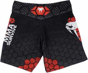 Shorts de combat MMA personnalisés OEM, légers, à séchage rapide, respirants, en Spandex/Polyester, taille mi-haute, fermeture élastique, shorts de lutte - Product Image 1