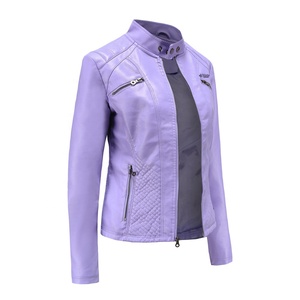 เสื้อแจ็กเก็ตแข่งรถจักรยานยนต์หนังแท้สำหรับผู้หญิงสีและโลโก้ตามสั่ง - Product Image 4