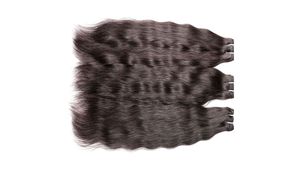 Indian Remy Human Hair Weave Extensions 100% Virgin 1B 26 Inches 100g <b>Body</b> <b>Wave</b> Double Drawn Machine Double Weft Natural Black - Product Image 2