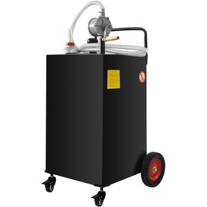 Serbatoio di Trasferimento Carburante Manuale da 35 Galloni con 4 Ruote per Benzina e Diesel, per Auto, Attrezzature per la Gestione del Prato e Materiali - Product Image 1