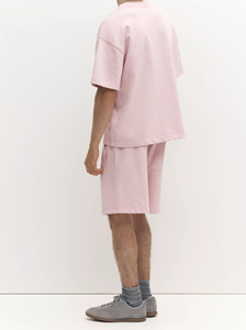 เสื้อยืดแขนยาวสีชมพูทรงปกติสำหรับผู้ชาย คอกลม ผ้าฝ้าย 100% ระบายอากาศได้ดี เป็นมิตรกับสิ่งแวดล้อม แห้งเร็ว สีพื้น - Product Image 5