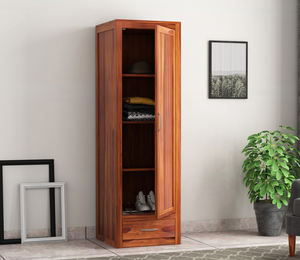 Armario Moderno Industrial de Madera con Acabado Miel, Armario Horizontal de Una Puerta para Sala de Estar, Dormitorio u Oficina - Product Image 3