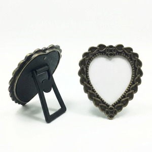 <b>Round</b> Metal Picture Mirror <b>Frame</b> With Floral Design Durable Decorative Accent - Product Image 5