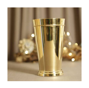 Verre cylindrique en laiton personnalisé au design classique – Article durable pour la verrerie et la vaisselle - Product Image 1