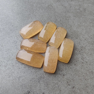 Cabochon de Calcite Naturelle, Coupe Rectangulaire Grande, Orange, Grade AAA, Calibré, Dos Plat, Pierre Précieuse Certifiée, Diverses Tailles - Product Image 1