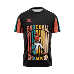 OEM/ODM Custom Name Number Printed Baseball for Sublimated Short Sleeve Jersey Crew Neck Quick Dry 100%Polyester Summer - Product Image 1
