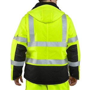 Customized Reflective Hi Visibility Breathable Safety <b>Jacket</b> Workers High Quality Zipper Tool Pockets Water Safety <b>jacket</b> - Product Image 3