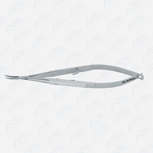 Porte-aiguille jetable de haute qualité en acier inoxydable, usage unique, 12 cm, avec verrouillage, courbé, pour aiguille fine Barraquer - Product Image 6