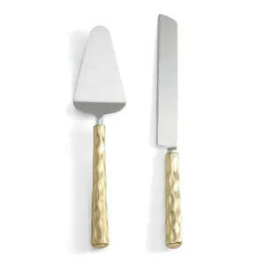 Cake knife And Cake Slicer Set of 2 Pieces Fancy Designed Decorative Cake Accessories for Kitchenware and Birthday Event
