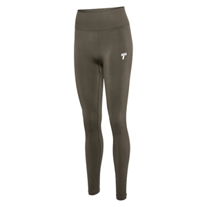 Women's Olive Green 2-Piece Yoga Set Mid Waist Leggings Scoop Neck Racerback <b>Crop</b> <b>Top</b> Seamless Breathable Full Length Solid - Product Image 4