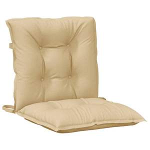 Ensemble de 4 coussins de chaise à dossier bas beige mélangé, coussins et oreillers d'extérieur - Product Image 4